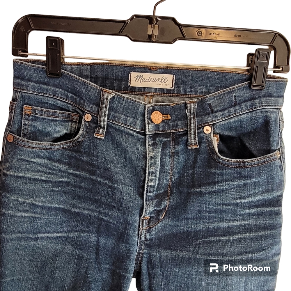 Madewell Women's Blue Jeans Size 27 Medium Dark Wash HiRise Skinny EUC